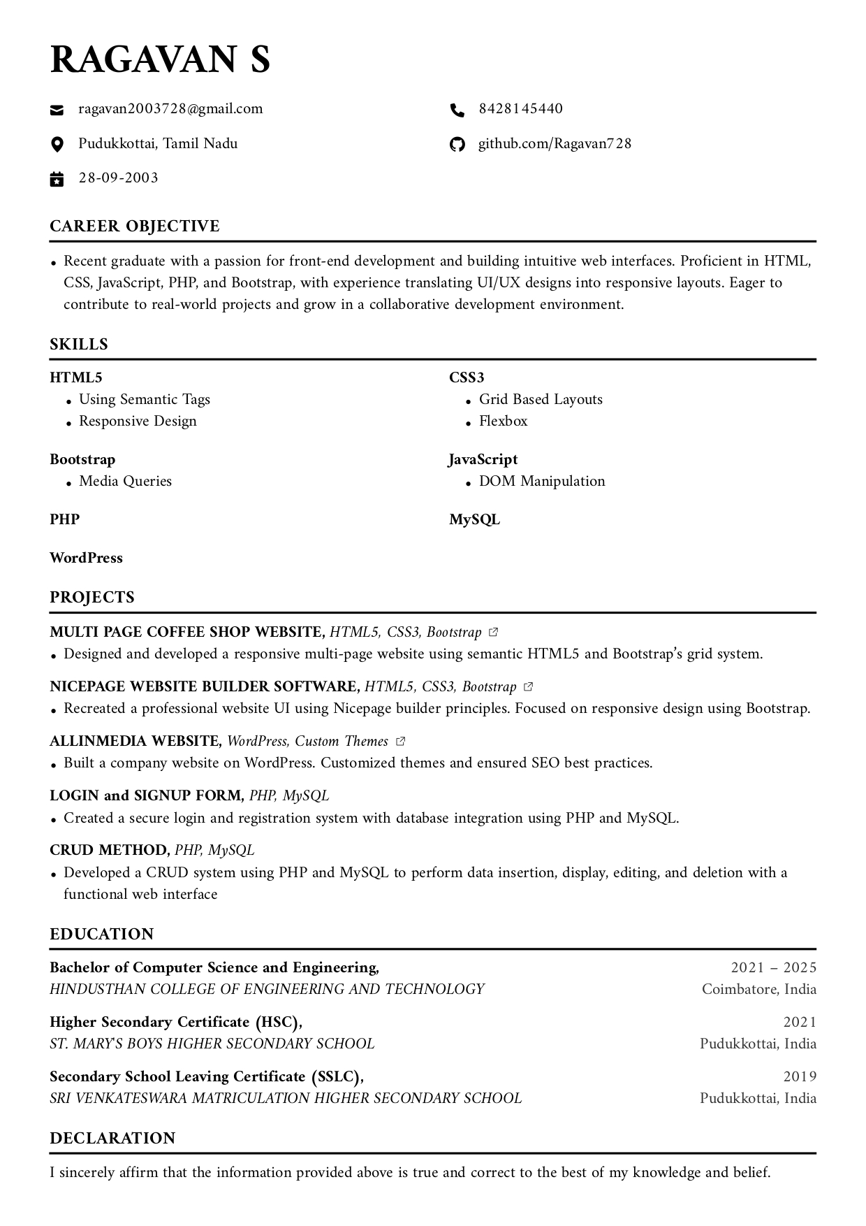 Resume Preview